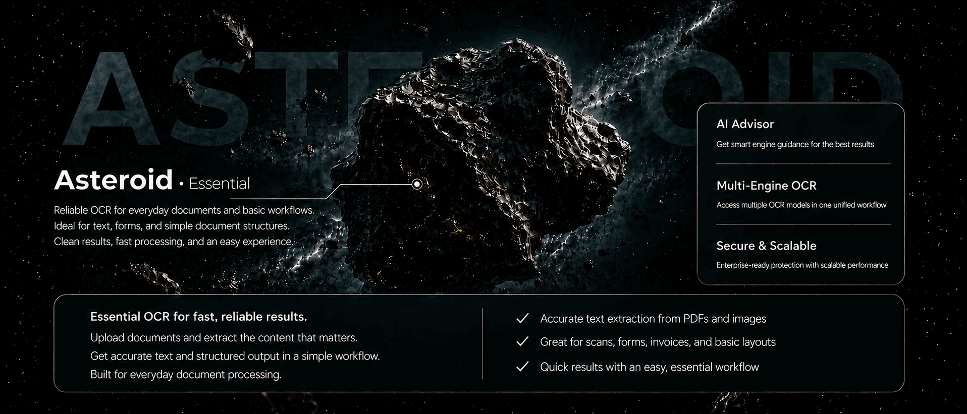 Planet OCR Asteroid — forms, invoices, and everyday docs