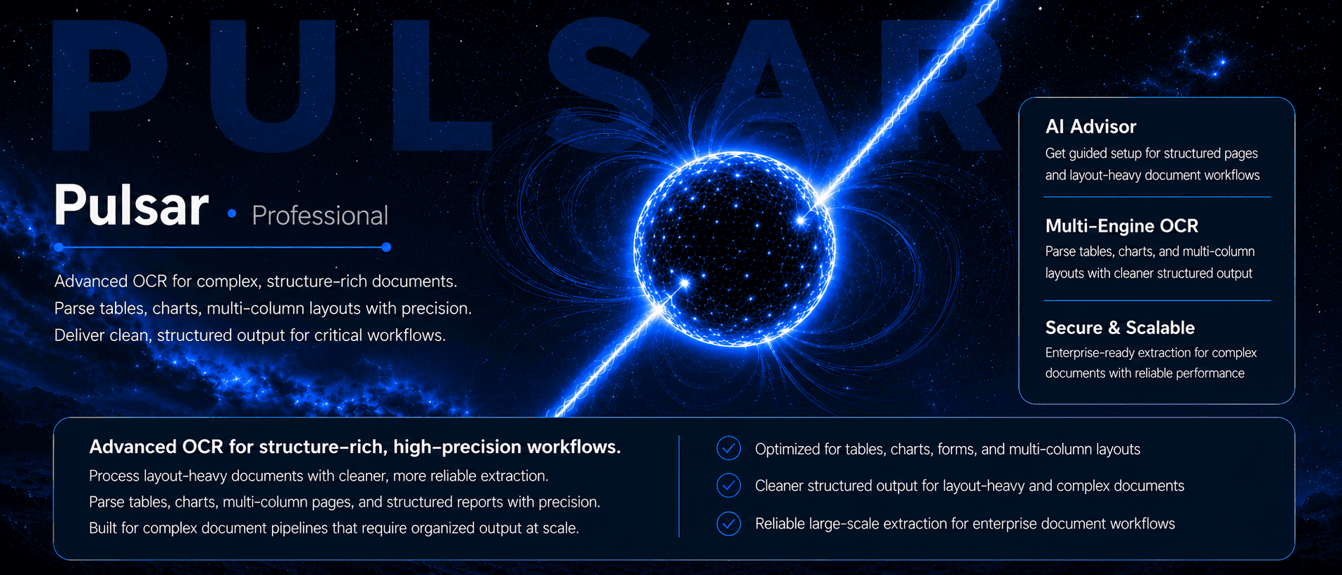 Planet OCR Pulsar — tables and complex layouts